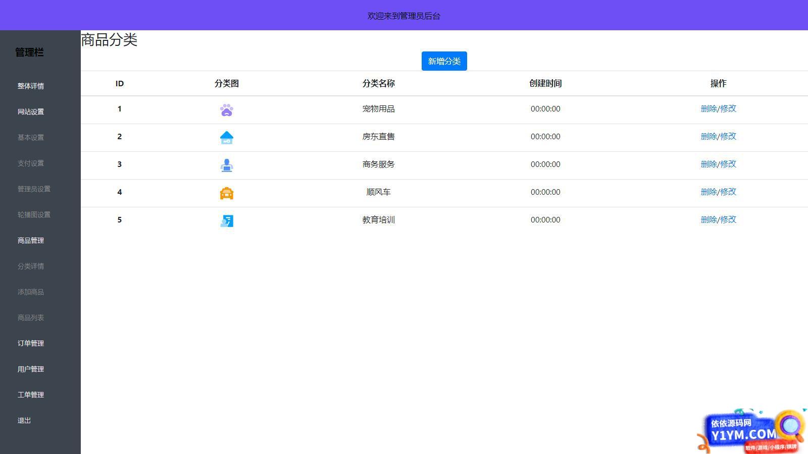 全新UI简洁H5商城网站源码-易支付接口插图4