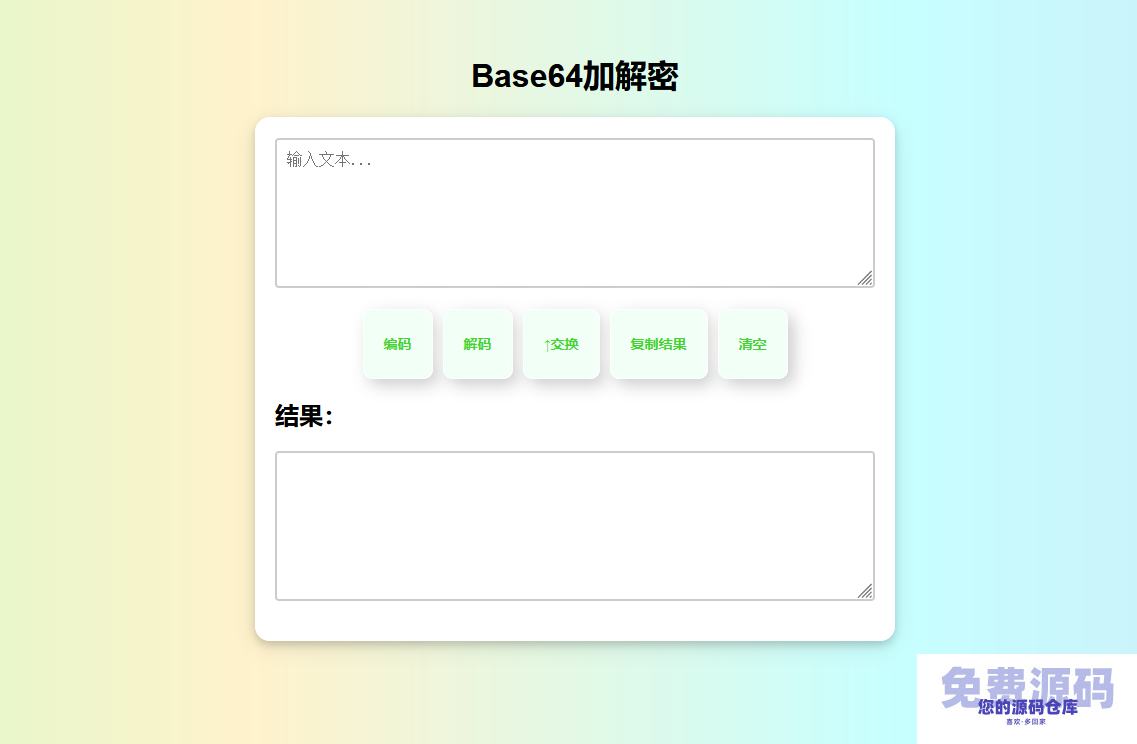 在线Base64加解密HTML源码插图