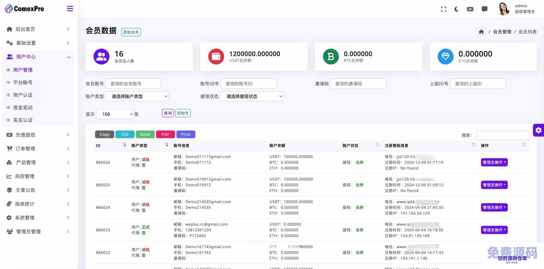 WealthFlow交易所源码+模拟账号前端uniapp编译后+后端php插图6